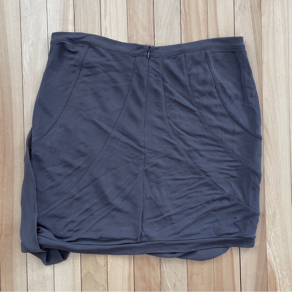 Diesel Layered Draped Grey Mini Skirt - Size 27 - Picture 3 of 16
